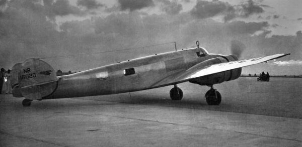 Amelia Earhart's Lockheed Electra with patch