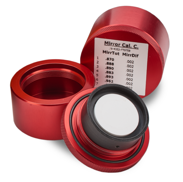 Calibration coupons used with 410 Series reflectometers, inside surface and outside reflectance values